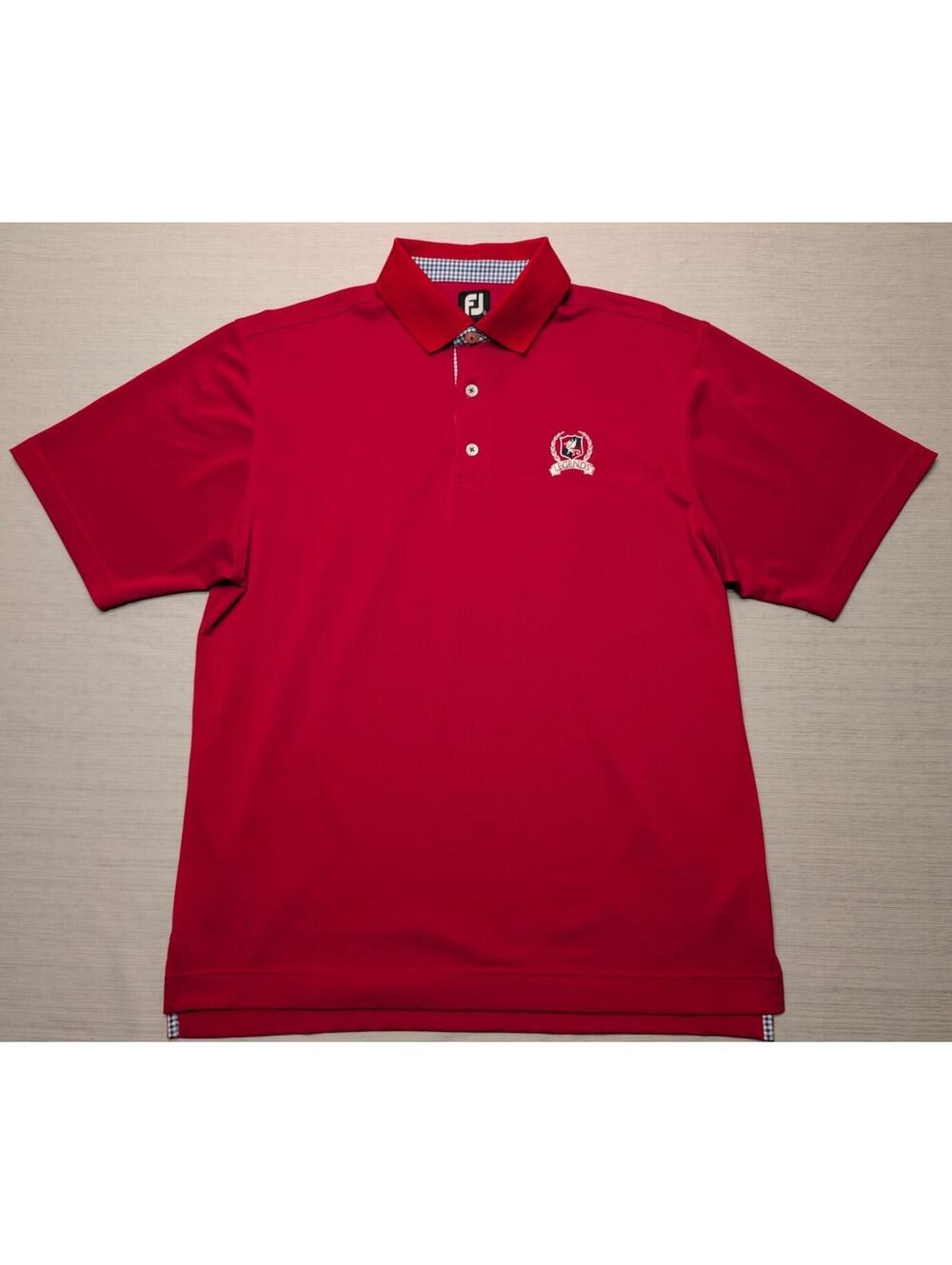 FootJoy Legends Mens Golf Polo Shirt Large Short Sleeve Red
